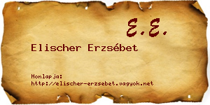 Elischer Erzsébet névjegykártya