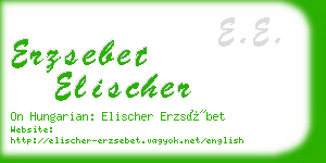 erzsebet elischer business card